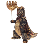 Подсвечник в виде дракона Dragon candlestick Green Gold Brown L or R варинант исполнения - 9 | Loft Concept в Барнауле