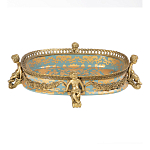 Чаша с орнаментом на ножках в виде бронзовых ангелов Eden Garden варинант исполнения - 1 | Loft Concept в Барнауле