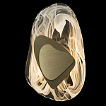 Бра овальное из стекла с золотым элементом Flow Texture  варинант исполнения - 1 | Loft Concept в Барнауле