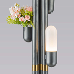 Торшер светодиодный с серым металлическим каркасом Generosity варинант исполнения - 3 | Loft Concept в Барнауле