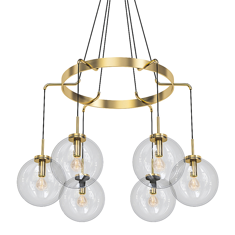 Люстра Ghiaccio Round Chandelier Antique Brass Латунь в Барнауле | Loft Concept 