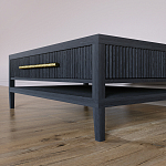 Кофейный стол Primo с двумя ящиками Черный дуб варинант исполнения - 6 | Loft Concept в Барнауле