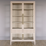 Витрина Primo со стеклянными фасадами и 2 ящиками Светлый дуб варинант исполнения - 1 | Loft Concept в Барнауле