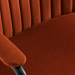 Кресло бархатное с подлокотниками на металлическом каркасе Oriel Retro Armchair варинант исполнения - 5 | Loft Concept в Барнауле