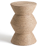 Приставной стол с отделкой из джута Juti D30 см варинант исполнения - 1 | Loft Concept в Барнауле