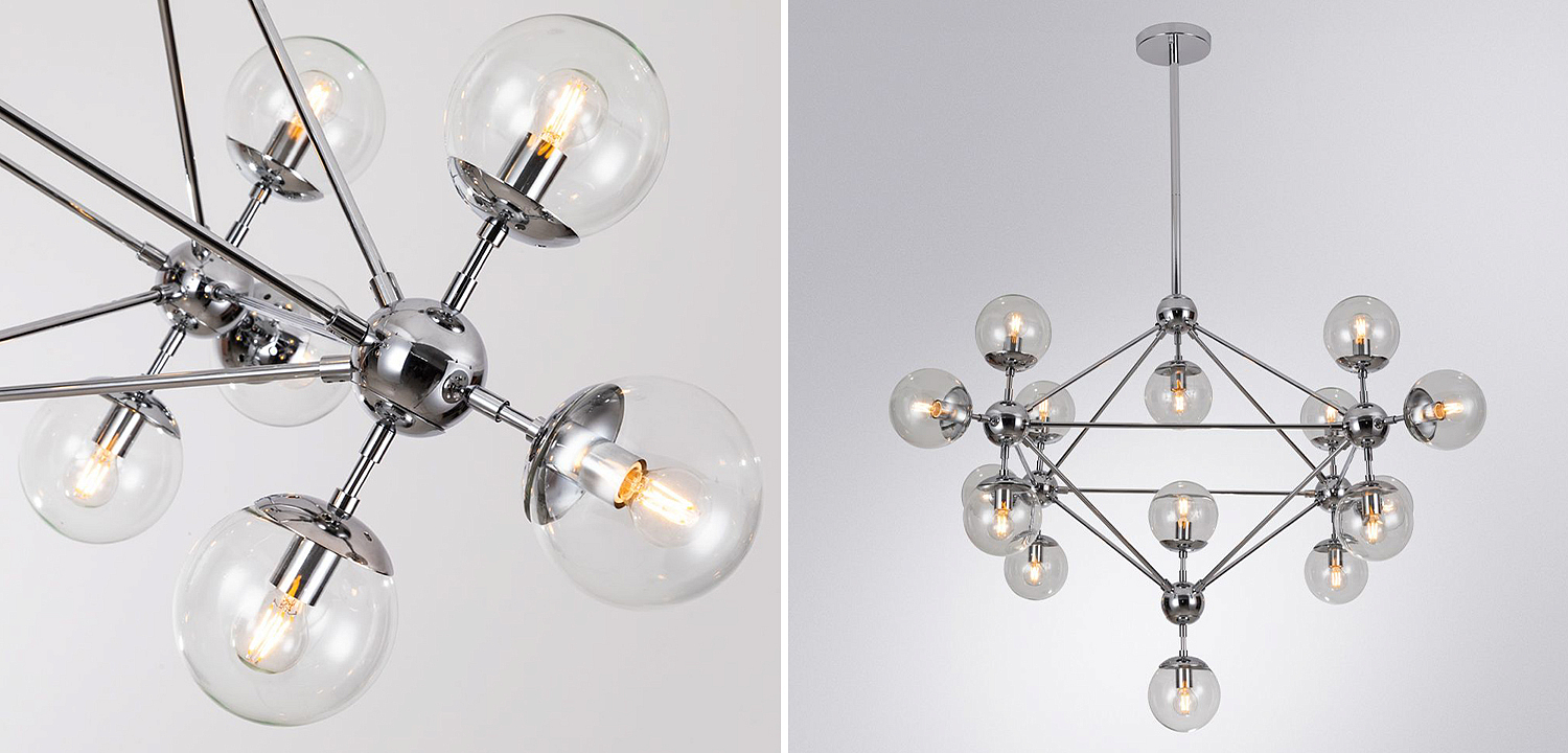 Люстра Modo Chandelier Chrome 15 Люстра Modo Chandelier Chrome 15 - Loft-Concept в Барнауле