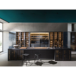 Кухонный гарнитур из дерева и камня с раздвижными дверцами OPERATING COLUMN 2.0 Dada Engenereed Kitchen варинант исполнения - 5 | Loft Concept в Барнауле