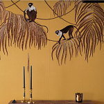 Обои с вышивкой ручной работы Étienne Original colourway on wool sateen варинант исполнения - 5 | Loft Concept в Барнауле