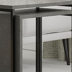 Комплект из 2-х приставных столов серого цвета из дерева ZIGOSH RETRO GREY варинант исполнения - 4 | Loft Concept в Барнауле