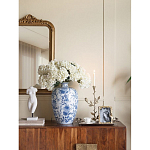 Ваза фарфоровая с узким горлышком и синими цветочными мотивами Independence варинант исполнения - 5 | Loft Concept в Барнауле