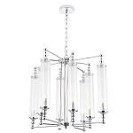 Люстра с 8-ю прозрачными цилиндрическими плафонами Jeanette варинант исполнения - 4 | Loft Concept в Барнауле