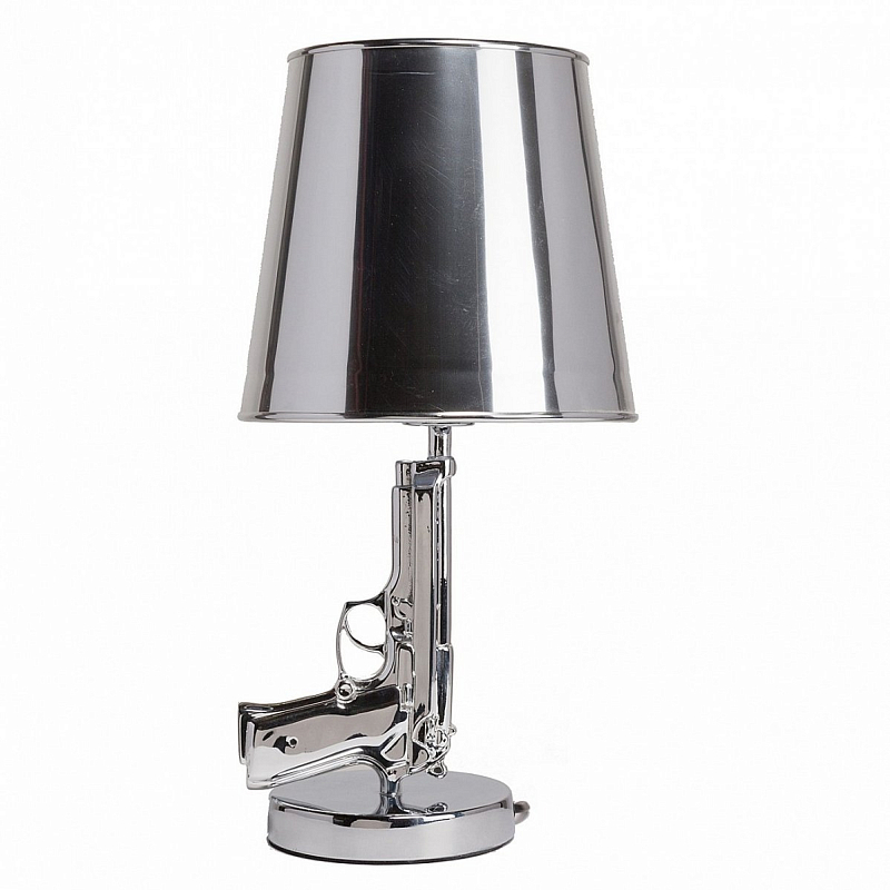 Настольная лампа Flos Guns Bedside Chrome Белый Серебряный Настольная лампа Flos Guns Bedside Chrome Белый Серебряный в Барнауле | Loft Concept