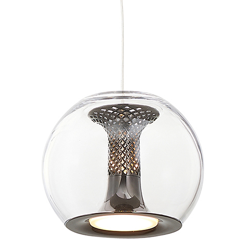 Подвесной светильник со стеклянным плафоном Inner Gleam Globe black Черный Прозрачное Стекло Подвесной светильник со стеклянным плафоном Inner Gleam Globe black Черный Прозрачное Стекло в Барнауле | Loft Concept