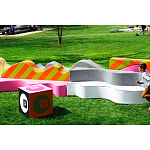 Дизайнерский модульный диван волнистой формы с цветным принтом Poltronova Superonda Sofa варинант исполнения - 36 | Loft Concept в Барнауле