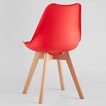 Стул с основой из пластика и мягким сиденьем Arvika Red варинант исполнения - 5 | Loft Concept в Барнауле