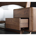 Прикроватный деревянный столик с 2-мя ящиками Moon Walnut Furniture варинант исполнения - 11 | Loft Concept в Барнауле