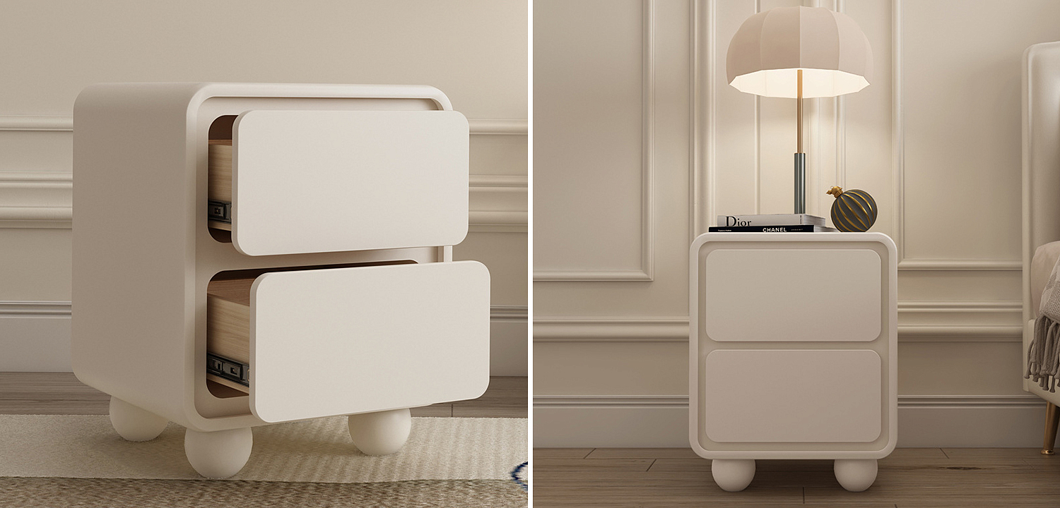 Тумба Cobb Beige Nightstand Тумба Cobb Beige Nightstand - Loft-Concept в Барнауле