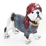 Статуэтка собака в бандане Fashionable Dogs Pirate варинант исполнения - 1 | Loft Concept в Барнауле