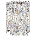 Люстра круглая с хрустальными подвесками на серебряном каркасе Roul Crystal Light варинант исполнения - 12 | Loft Concept в Барнауле