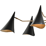 Люстра с 6-ю черными конусообразными плафонами Contrasting Lamps варинант исполнения - 1 | Loft Concept в Барнауле