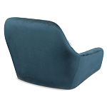 Барный стул со спинкой и подлокотниками на 4-х металлических ножках Douglas Rhombus Синий Велюр варинант исполнения - 3 | Loft Concept в Барнауле