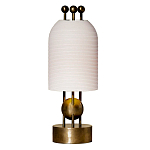 Настольная лампа в виде фонаря с белым фактурным абажуром Echoes of Light варинант исполнения - 1 | Loft Concept в Барнауле