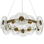 Люстра с круглыми рельефными плафонами Glass Peonies Brass Chandelier варинант исполнения - 1 | Loft Concept в Барнауле
