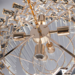 Люстра многоярусная с переплетенными металлическими элементами черного и золотого цвета и прозрачными хрустальными подвесками Empire Chandelier Crystal варинант исполнения - 10 | Loft Concept в Барнауле