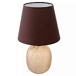 Настольная лампа с тканевым абажуром на овальном основании Lampshade on Oval Base варинант исполнения - 1 | Loft Concept в Барнауле