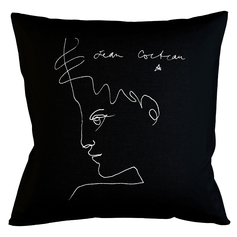 Декоративная подушка White Silhouette Man Pillow Бежевый Черный Декоративная подушка White Silhouette Man Pillow Бежевый Черный в Барнауле | Loft Concept
