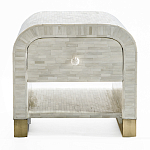 Тумбочка прикроватная с ящиком Tofino White Bone Inlay  Bedside Cabinet   варинант исполнения - 1 | Loft Concept в Барнауле