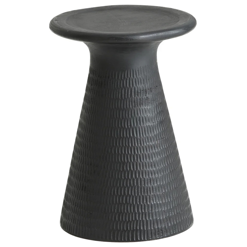 Круглый приставной столик из массива манго Piero Black Side Table Черный Круглый приставной столик из массива манго Piero Black Side Table Черный в Барнауле | Loft Concept
