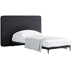 Кровать с большим мягким изголовьем Unity Grey Bed варинант исполнения - 7 | Loft Concept в Барнауле