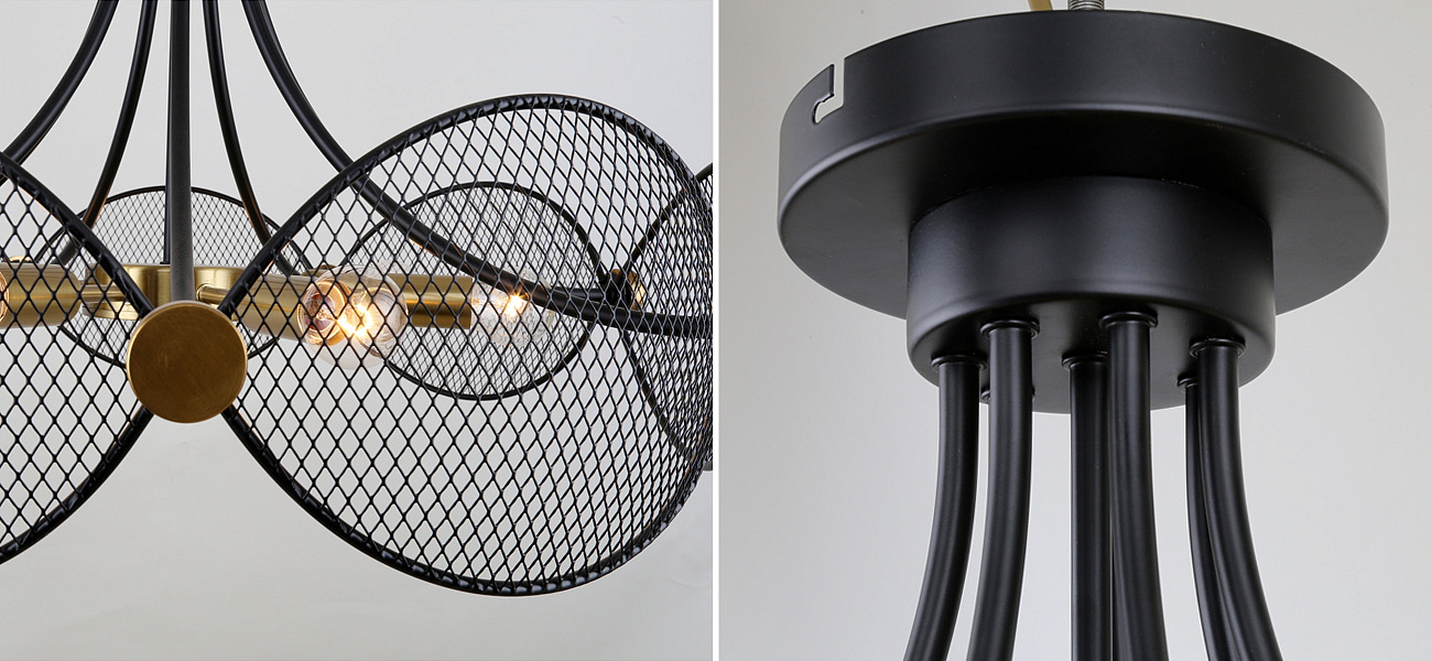 Черная люстра с латунными вставками Mosquitoes Caster Черная люстра с латунными вставками Mosquitoes Caster - Loft-Concept в Барнауле