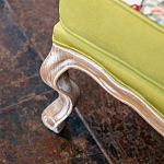 Кресло из натурального бука бежевое с изображением птиц и цветов Beige Green Chinoiserie Garden Armchair варинант исполнения - 6 | Loft Concept в Барнауле