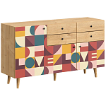 Буфет с принтом на дверцах Elise Cupboard варинант исполнения - 10 | Loft Concept в Барнауле