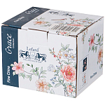 Кружка фарфоровая синяя с цветочным принтом 470 мл Flower Porcelain Collection варинант исполнения - 2 | Loft Concept в Барнауле