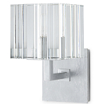 Бра серебряное с фактурным прозрачным абажуром Optical Crystal варинант исполнения - 3 | Loft Concept в Барнауле