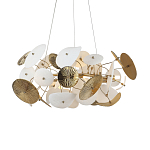 Люстра с белыми и золотистыми цветами Dahlia Flowers Lamp варинант исполнения - 2 | Loft Concept в Барнауле