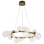 Дизайнерская кольцевая люстра с гирляндой внутри стеклянных плафонов Iona Garland Chandelier 12 варинант исполнения - 2 | Loft Concept в Барнауле
