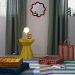 Настенное зеркало с волнистой рамой Mune Mirror Red варинант исполнения - 7 | Loft Concept в Барнауле