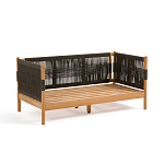 Садовый диван из тикового дерева и веревок Оreon варинант исполнения - 4 | Loft Concept в Барнауле