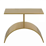 Дизайнерский журнальный стол золотой на полукруглом основании Wecaben варинант исполнения - 2 | Loft Concept в Барнауле