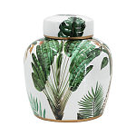 Ваза с крышкой фарфоровая с ручной росписью Leopard Collection  варинант исполнения - 1 | Loft Concept в Барнауле