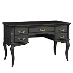 Стол рабочий черный из массива бука с 5-ю ящиками Black Provence варинант исполнения - 1 | Loft Concept в Барнауле