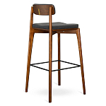 Барный стул из массива ясеня с обивкой из рогожки Elegant Ash варинант исполнения - 4 | Loft Concept в Барнауле