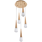 Люстра капли Acrylic Droplet Five Gold Chandelier варинант исполнения - 1 | Loft Concept в Барнауле