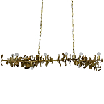 Линейная люстра Brass Eucalyptus Branches Lighting Chandelier варинант исполнения - 1 | Loft Concept в Барнауле