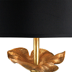 Настольная лампа с цветком на основании и черным абажуром Fluttering Leaf варинант исполнения - 1 | Loft Concept в Барнауле