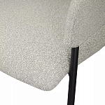 Стул мягкий с подлокотниками Chair Gray Upholstery Boucle варинант исполнения - 7 | Loft Concept в Барнауле